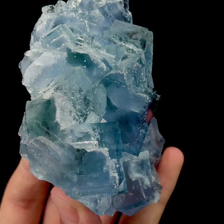 Natural Blue Cubic Fluorite, Mineral Specimen:Yaogangxian,Hunan (90*70*50MM) - image 5