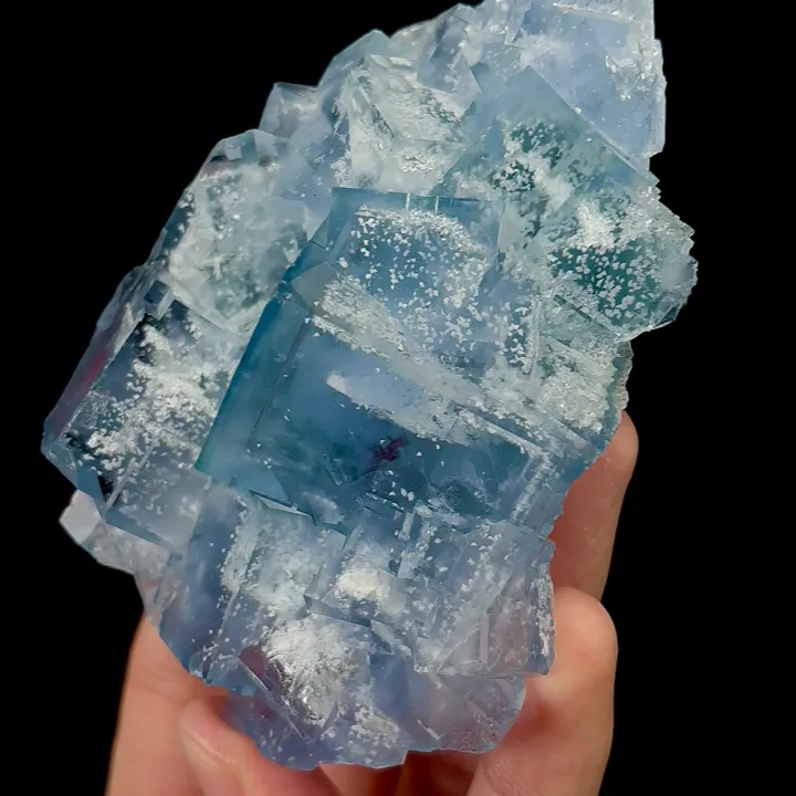 Natural Blue Cubic Fluorite, Mineral Specimen:Yaogangxian,Hunan (90*70*50MM) - image 4