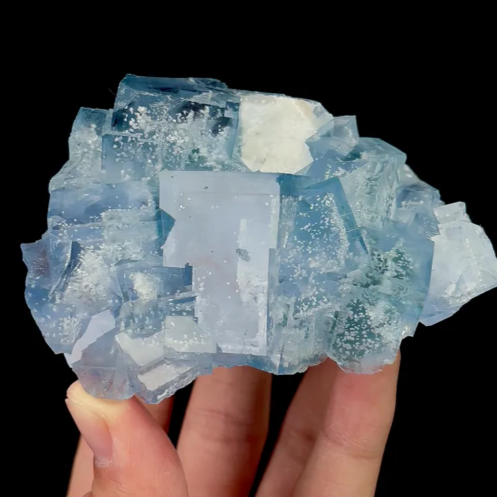 Natural Blue Cubic Fluorite, Mineral Specimen:Yaogangxian,Hunan (90*70*50MM) - image 2