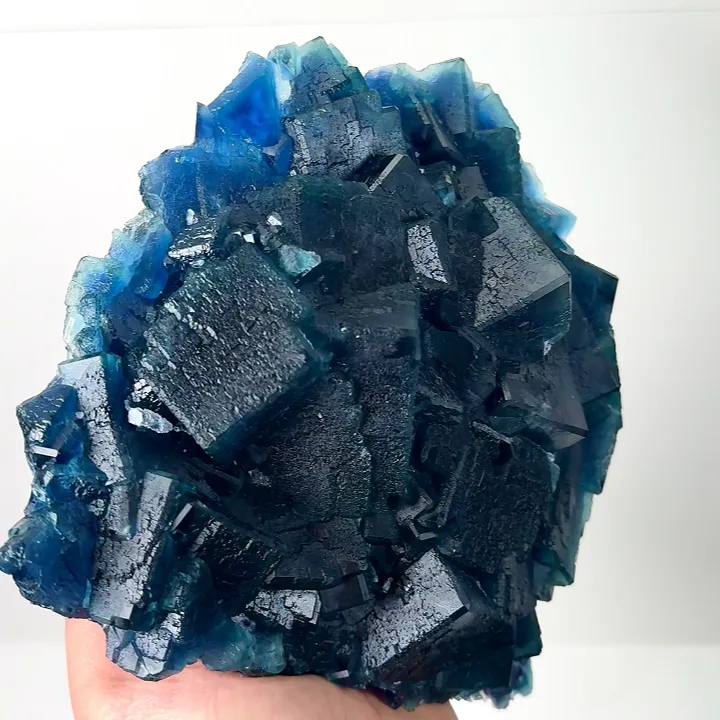 Natural Blue Cubic Fluorite, Mineral Specimen:Zhejiang,China (190*170*70MM) - image 3