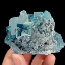 Natural Blue Cubic Fluorite, Mineral Specimen:Zhejiang,China (75*50*50MM) - image 2