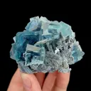 Natural Blue Cubic Fluorite, Mineral Specimen:Zhejiang,China (75*50*50MM) - image 4