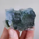 Natural Blue Cubic Fluorite & Quartz, Mineral Specimen: Yaogangxian,Hunan (55*35*25mm) - image 2