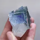 Natural Blue Cubic Fluorite & Quartz, Mineral Specimen: Yaogangxian,Hunan (55*35*25mm) - image 4