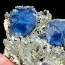 Natural Blue Cubic Fluorite with Smoky Quartz and Calcite, Mineral Specimen:Fujian,China (100*105*55MM) - image 4