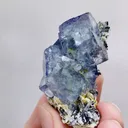 Natural Blue Cubic Fluorite,Mineral Specimen:Yaogangxian,Hunan (30*55*25MM) - image 3