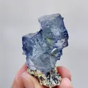 Natural Blue Cubic Fluorite,Mineral Specimen:Yaogangxian,Hunan (30*55*25MM) - image 1