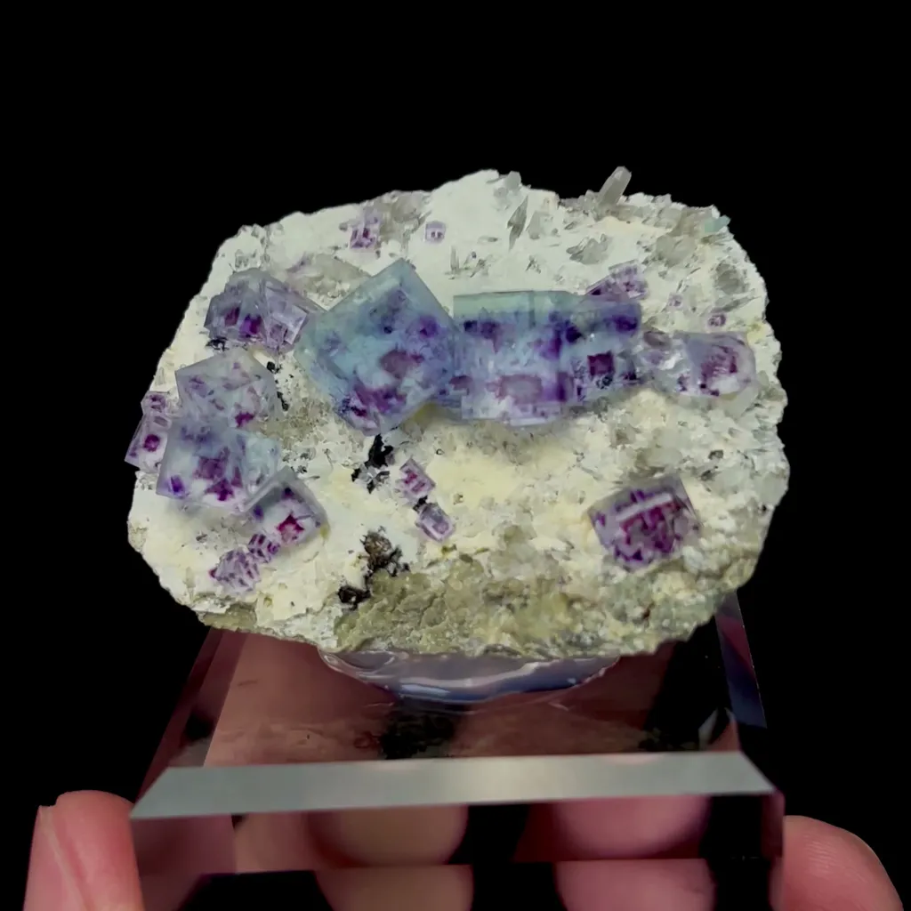 Natural Blue Cubic Phantom Fluorite Mineral Specimen,High Quality Specimen,YINDU,INNER MONGOLIA,CHINA(48*37*15mm) - image 3