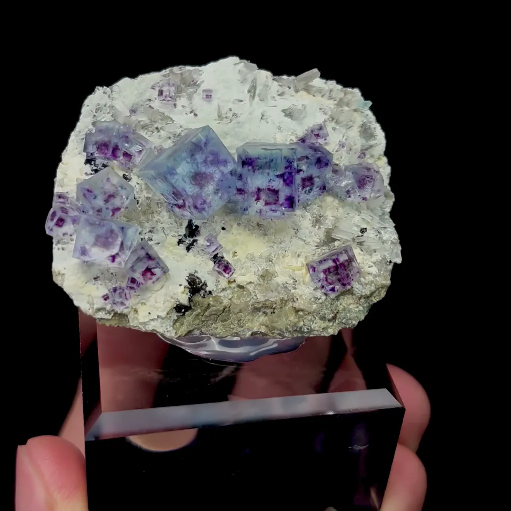 Natural Blue Cubic Phantom Fluorite Mineral Specimen,High Quality Specimen,YINDU,INNER MONGOLIA,CHINA(48*37*15mm) - image 2