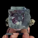 Natural Blue Fluorite and Arsenopyrite, Mineral Specimen:Yaogangxian,Hunan (50*35*50MM) - image 6