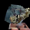 Natural Blue Fluorite and Arsenopyrite, Mineral Specimen:Yaogangxian,Hunan (50*35*50MM) - image 3