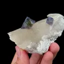 Natural Blue Fluorite and Bismuthinite and Crystal Mineral Specimen,High Quality Specimen,YAO GANG XIAN,HUNAN,CHINA(50*47*86mm) - image 2