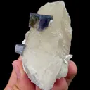 Natural Blue Fluorite and Bismuthinite and Crystal Mineral Specimen,High Quality Specimen,YAO GANG XIAN,HUNAN,CHINA(50*47*86mm) - image 3