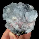 Natural Blue Fluorite and Bismuthinite Mineral Specimen,High Quality Specimen,YAO GANG XIAN,HUNAN,CHINA(72*63*36mm) - image 1