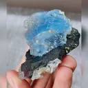 Natural Blue Fluorite and Black Wolframite Symbiosis comes from Yaogangxian,Hunan 45*65*40MM - image 4