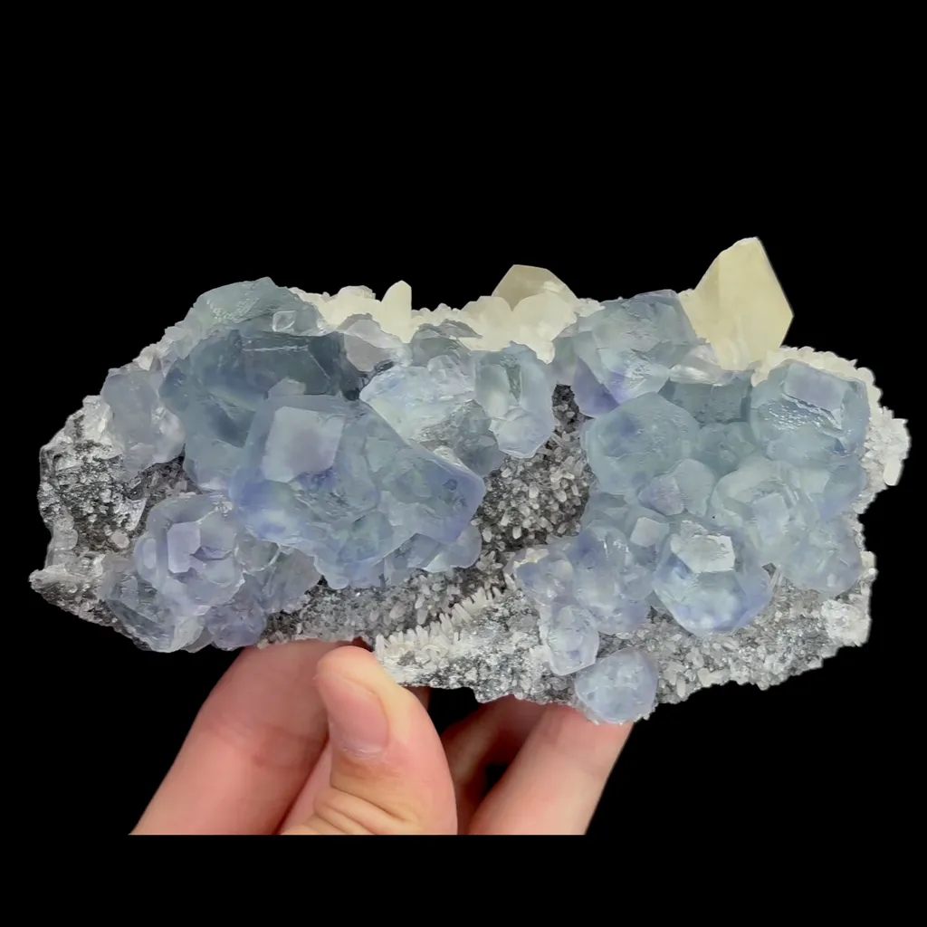 Natural Blue Fluorite and Calcite Mineral Specimen,High Quality Specimen,FUJIAN,CHINA(135*70*42mm) - image 4