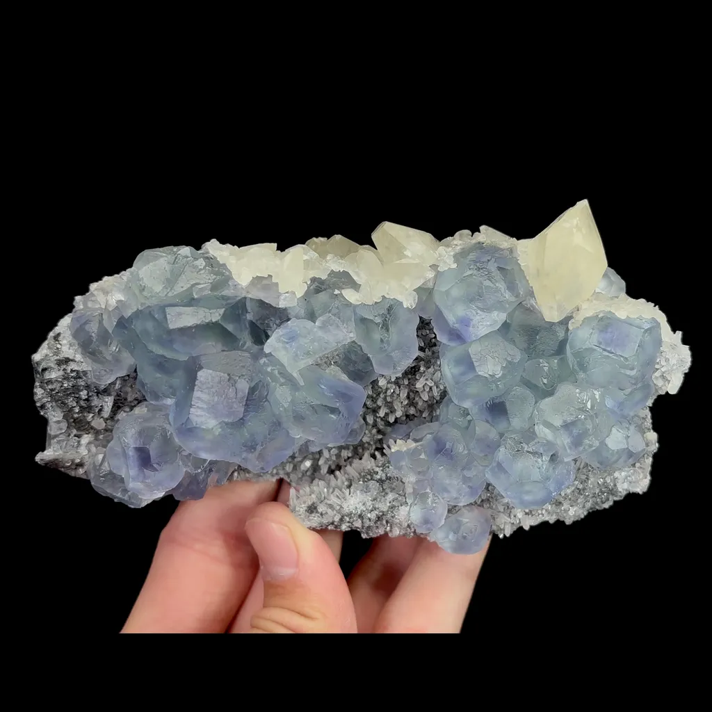 Natural Blue Fluorite and Calcite Mineral Specimen,High Quality Specimen,FUJIAN,CHINA(135*70*42mm) - image 3
