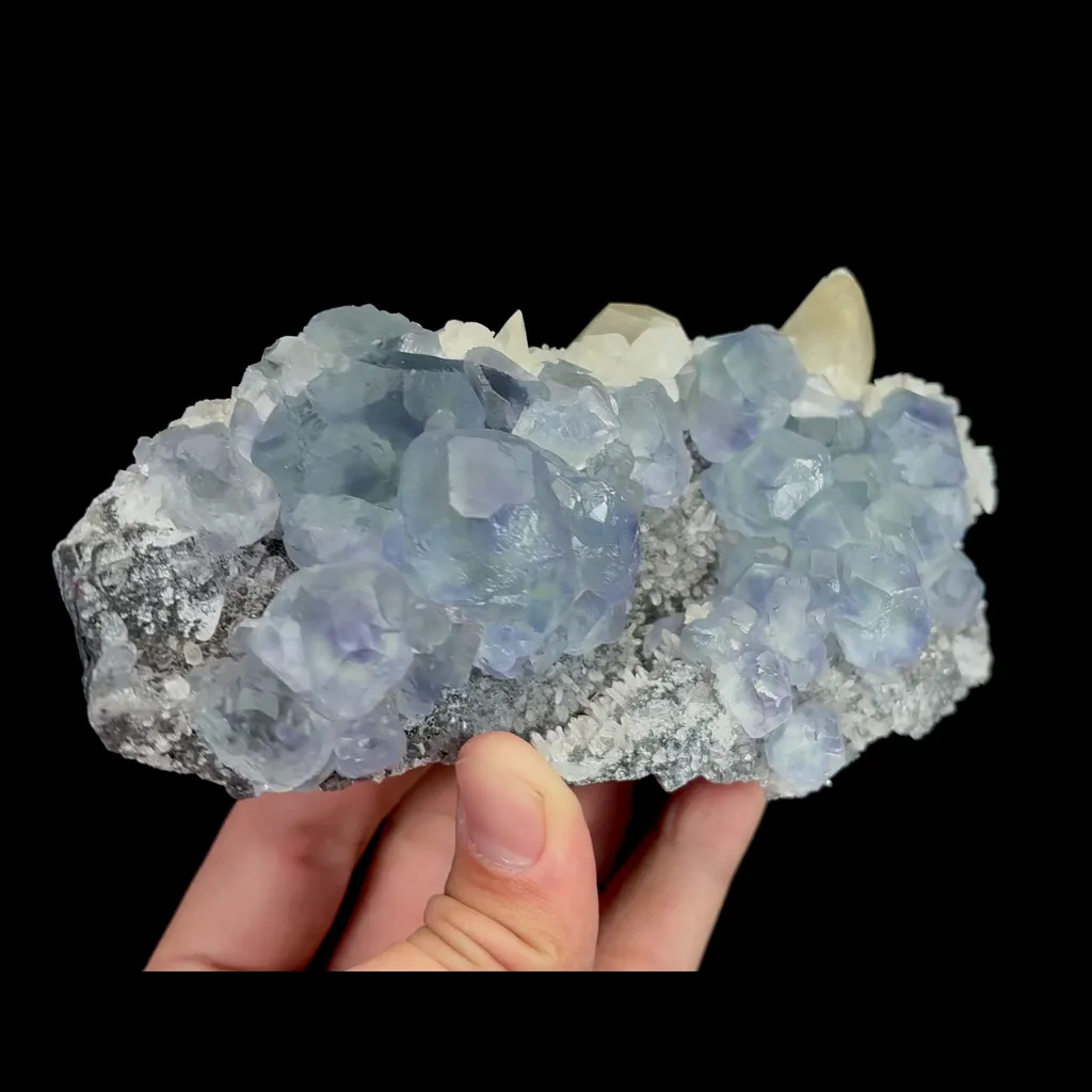 Natural Blue Fluorite and Calcite Mineral Specimen,High Quality Specimen,FUJIAN,CHINA(135*70*42mm) - image 2