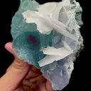 Natural Blue Fluorite and Calcite Mineral Specimen,High Quality Specimen,SHIZHUYUAN,CHENZHOU,HUNAN,CHINA(118*82*60mm) - image 2
