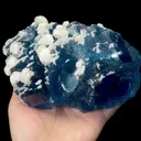 Natural Blue Fluorite and Calcite Mineral Specimen,High Quality Specimen,YAO GANG XIAN,HUNAN,CHINA(60*105*60mm) - image 1