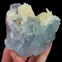Natural Blue Fluorite and Calcite, Mineral Specimen:Yaogangxian,Hunan (85*75*40MM) - image 3