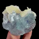 Natural Blue Fluorite and Calcite, Mineral Specimen:Yaogangxian,Hunan (85*75*40MM) - image 4