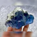 Natural Blue Fluorite and Calcite Symbiosis comes from Yaogangxian,Hunan 90*55*45MM - image 3