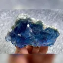 Natural Blue Fluorite and Calcite Symbiosis comes from Yaogangxian,Hunan 90*55*45MM - image 6