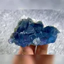 Natural Blue Fluorite and Calcite Symbiosis comes from Yaogangxian,Hunan 90*55*45MM - image 5