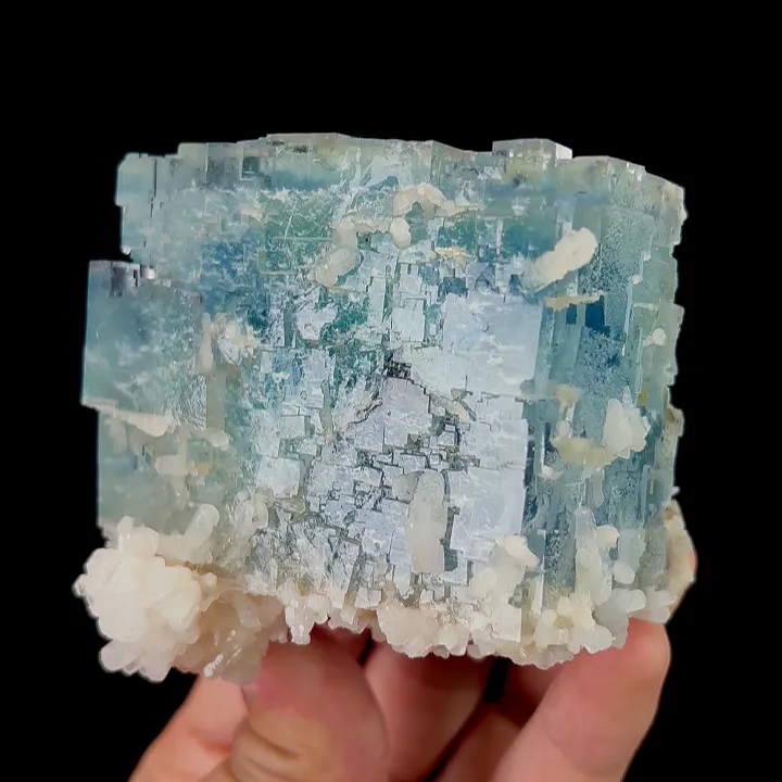 Natural Blue Fluorite and Calcite,Large Particles Fluorite Mineral Specimen:YAOGANGXIAN (70*45*70mm) - image 2