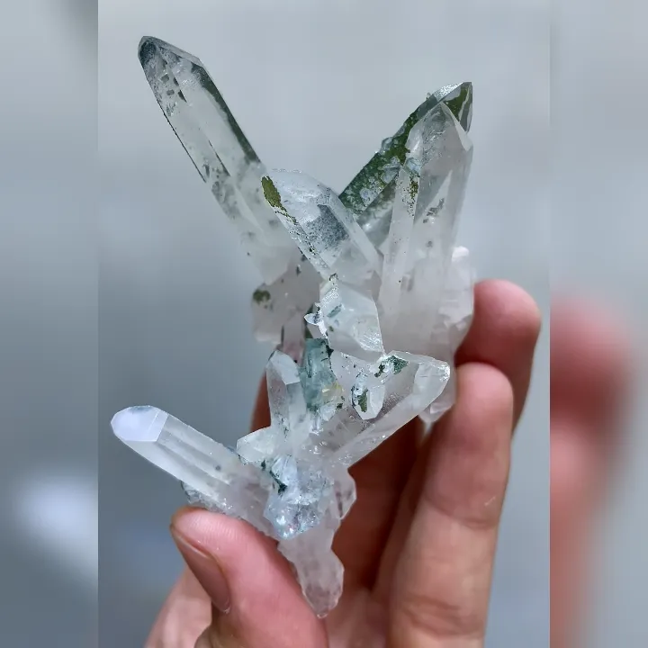 Natural Blue Fluorite and Clear Quartz Cluster Symbiosis comes from Yaogangxian,Hunan 40*65*40MM - image 6
