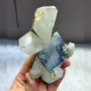 Natural Blue Fluorite and Crystal Coexist comes from Yaogangxian,Hunan  120*60*55MM - image 1