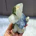 Natural Blue Fluorite and Crystal Coexist comes from Yaogangxian,Hunan  120*60*55MM - image 2