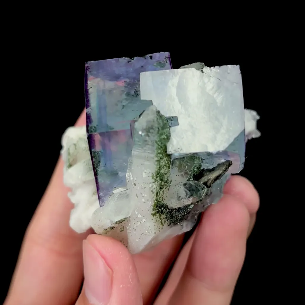 Natural Blue Fluorite and Crystal Mineral Specimen,High Quality Specimen,YAO GANG XIAN,HUNAN,CHINA(57*44*42mm) - image 2