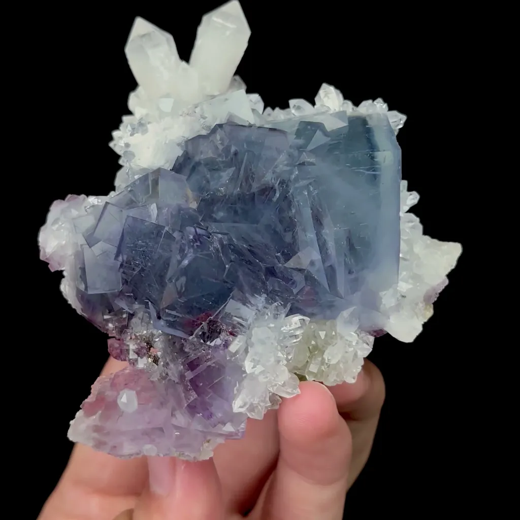 Natural Blue Fluorite and Crystal Mineral Specimen,High Quality Specimen,YAO GANG XIAN,HUNAN,CHINA(96*83*50mm) - image 3