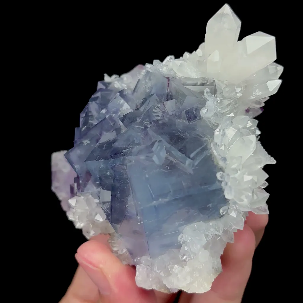 Natural Blue Fluorite and Crystal Mineral Specimen,High Quality Specimen,YAO GANG XIAN,HUNAN,CHINA(96*83*50mm) - image 4