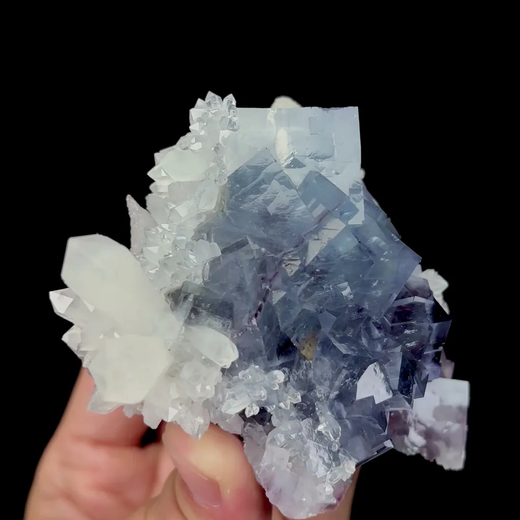 Natural Blue Fluorite and Crystal Mineral Specimen,High Quality Specimen,YAO GANG XIAN,HUNAN,CHINA(96*83*50mm) - image 2