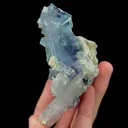 Natural Blue Fluorite and Crystal,Cluster Ladder Pattern Mineral Specimen:YAOGANGXIAN (55*100*40mm) - image 2