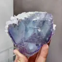 Natural Blue Fluorite and Flaky Calcite coexist comes from Yaogangxian,Hunan 80*60*85MM - image 1