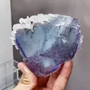 Natural Blue Fluorite and Flaky Calcite coexist comes from Yaogangxian,Hunan 80*60*85MM - image 4
