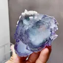 Natural Blue Fluorite and Flaky Calcite coexist comes from Yaogangxian,Hunan 80*60*85MM - image 3
