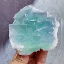 Natural Blue Fluorite and Flaky Calcite Symbiosis comes from Yaogangxian,Hunan 75*85*40MM - image 1