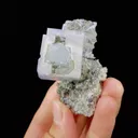 Natural Blue Fluorite and Grey Bismuth Symbiosis comes from Yaogangxian,Hunan 60*35*40MM - image 4
