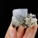 Natural Blue Fluorite and Grey Bismuth Symbiosis comes from Yaogangxian,Hunan 60*35*40MM - image 2