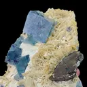 Natural Blue Fluorite and Magnetite/Mica,Cube Mineral Specimen:YINDU (130*80*95mm) - image 2