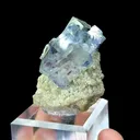 Natural Blue Fluorite and Mica Coexist comes from Yaogangxian, Hunan 35*25*40MM - image 1