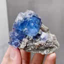 Natural Blue Fluorite and Mica coexist comes from Yaogangxian,Hunan 63*40*45MM - image 6