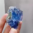 Natural Blue Fluorite and Mica coexist comes from Yaogangxian,Hunan 63*40*45MM - image 3