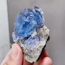 Natural Blue Fluorite and Mica coexist comes from Yaogangxian,Hunan 63*40*45MM - image 4