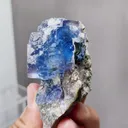 Natural Blue Fluorite and Mica coexist comes from Yaogangxian,Hunan 63*40*45MM - image 5